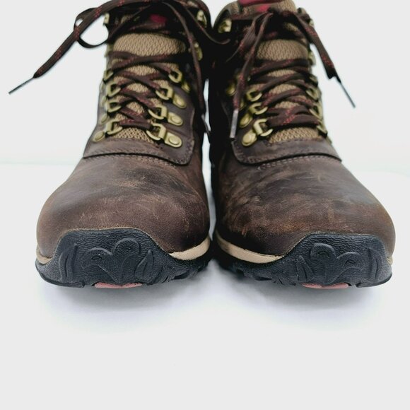 Timberland Womens Norwood Mid Waterproof Boots 11 Brown Leather Hiking Outdoor - Picture 4 of 13
